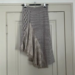 Anthropologie Sleeping on Snow Asymmetrical Skirt (S)